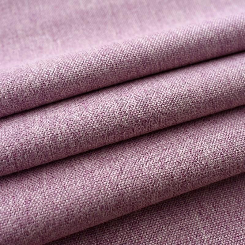 家柏饰(CORATED)定制简约纯色棉麻窗帘记忆定型隔音遮光布帘芝加哥 芝加哥/紫色 定制每米/打孔式