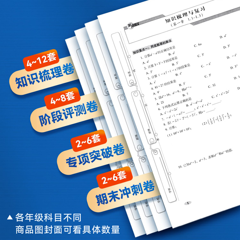 [译林版]英语 九年级下 [正版]聚能闯关初中期末复习冲刺卷100分国一上册试卷测试卷全套八九年级上下册初一二三语文数学高清大图