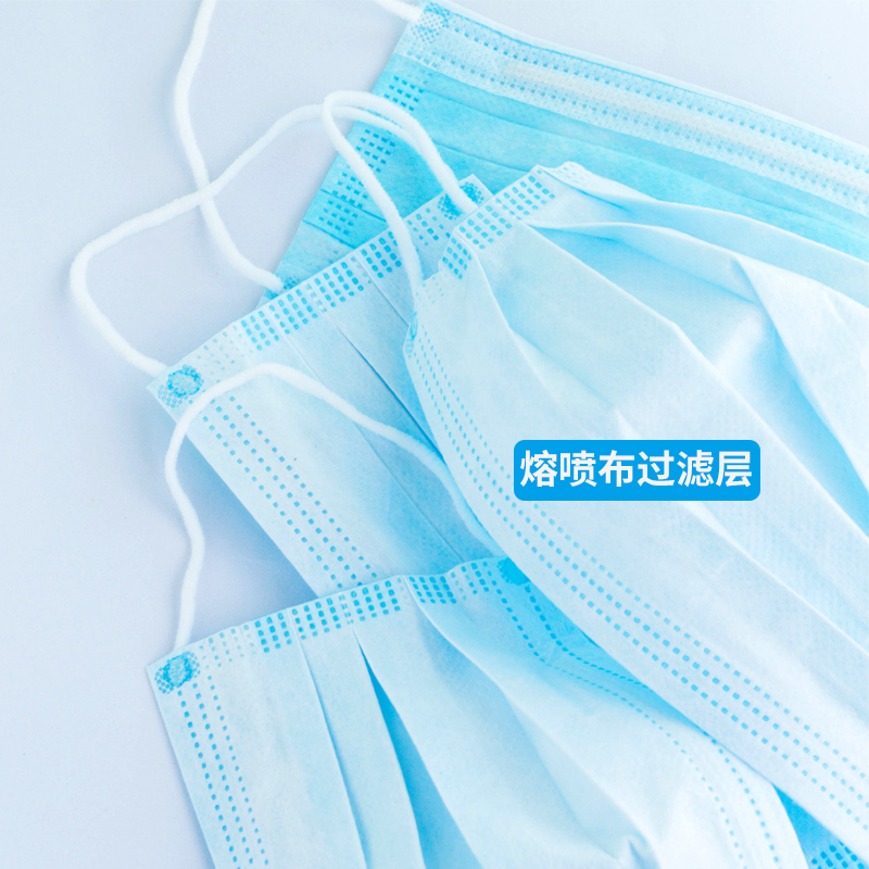 40只装一次性防护口罩真空包装3层防护熔喷布过滤（单位：件）