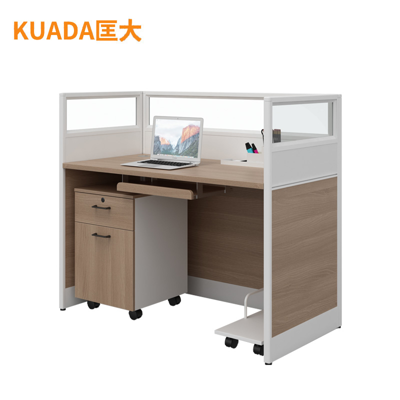 匡大 办公桌现代简约板式办公桌 1.2米屏风卡位 KDT-FL688L-1高清大图