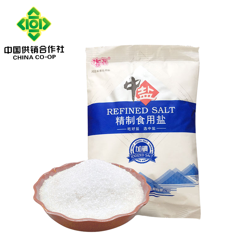 蒸发结晶工艺中盐河北精制加碘食用盐400g6袋井矿盐加