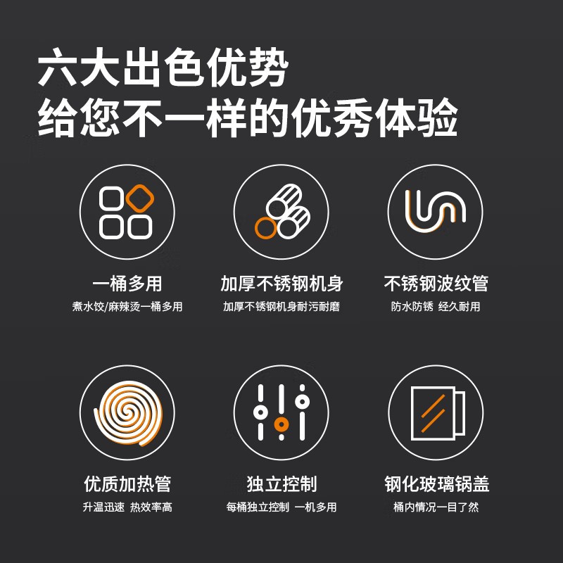 金佰特 KING BETTER 电热煮面炉商用煮饺炉多功能煮饺子的锅水饺专用锅馄饨7锅SJLBZ-7 标准款380V