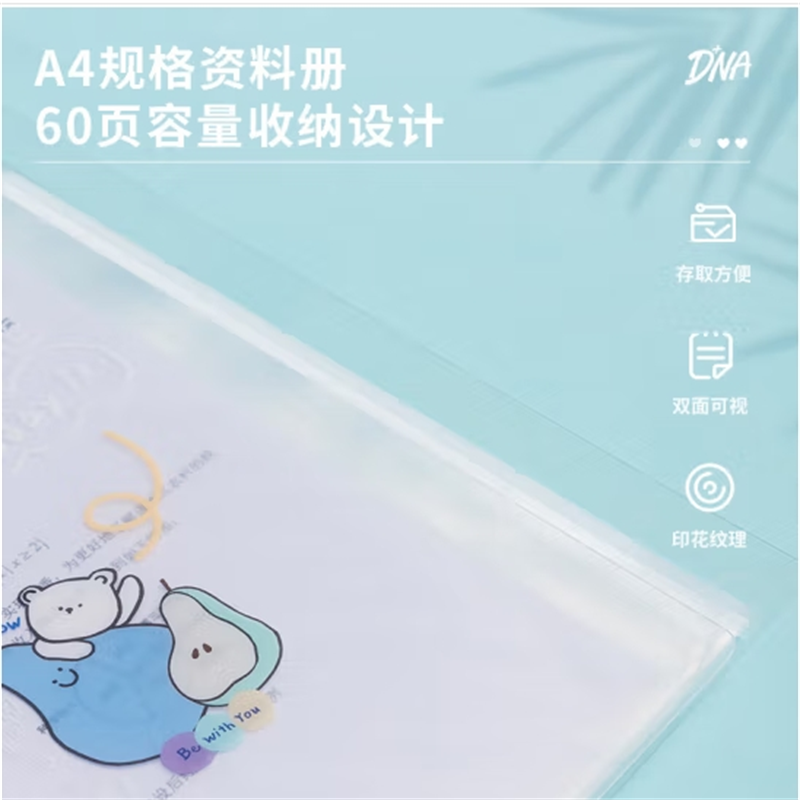 得力72628 文件夹整理袋 / 60页资料册 / 颜色随机(1个)(定制)高清大图