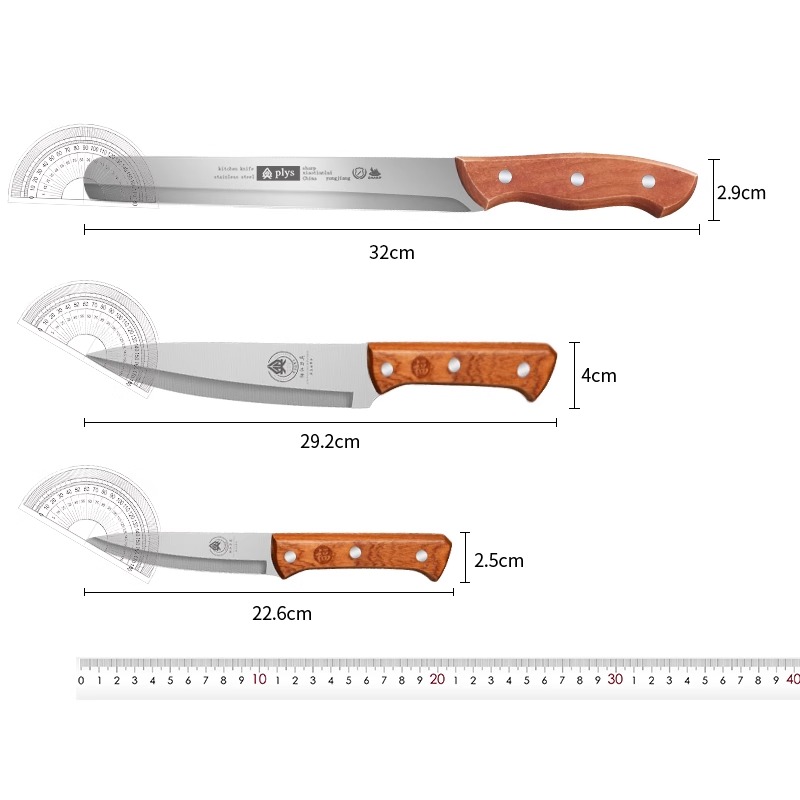 实木福柄瓜果刀高清大图