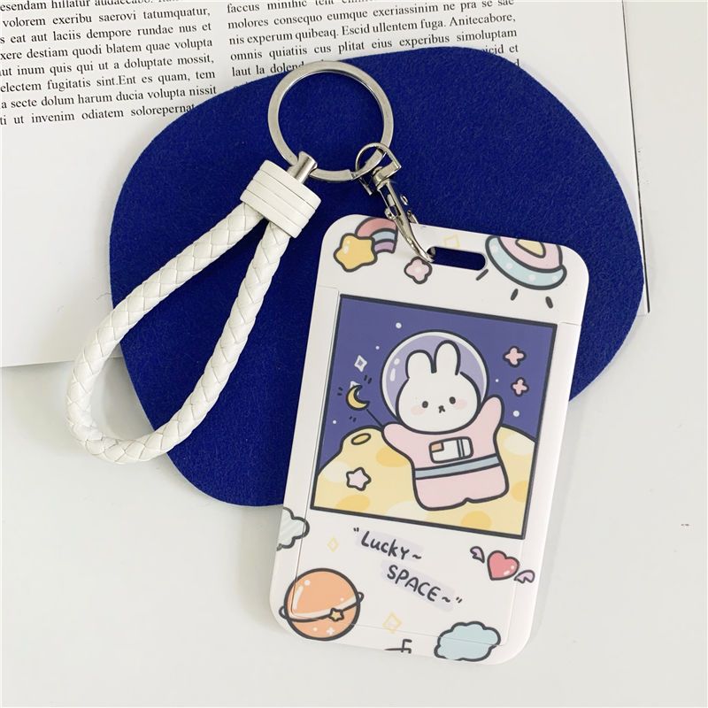 可爱ins风公交卡保护套学生饭卡套钥匙链女莎丞视频