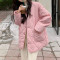 [1.5折价106元]唐狮冬季棉服女韩系无子口袋拼接菱形格棉衣ins潮