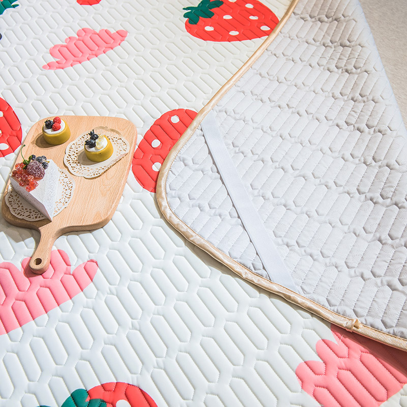 家柏饰(CORATED)泰国乳胶凉席三件套 空调软席子冰丝1.5/1.8m米床可折叠水洗夏季高清大图