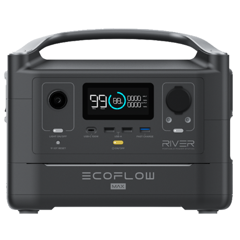 EcoFlow户外移动电源应急露营车载220v便携大功率RIVER 600+ 60W太阳能板
