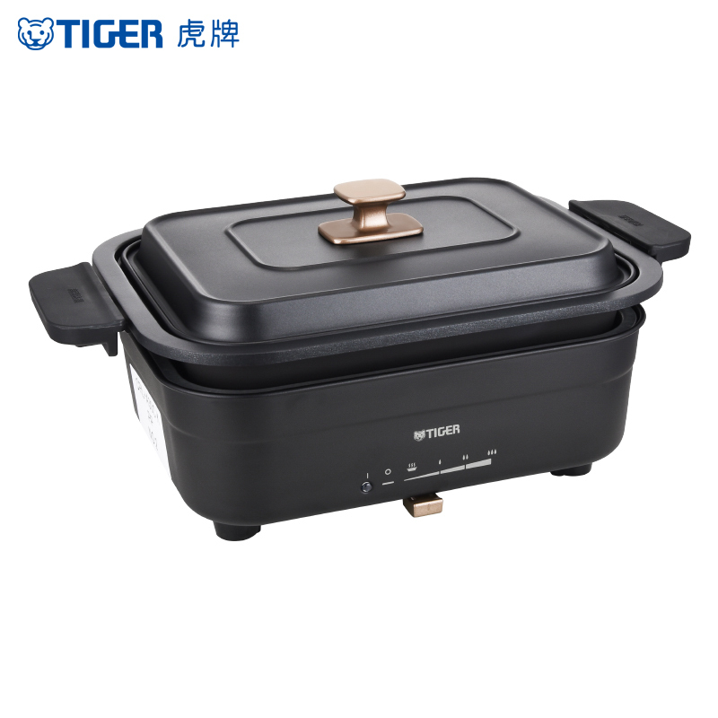 虎牌(tiger)CRL-A30C-K网红多功能料理锅电烤肉机家用煎煮一体电火锅 黑色款