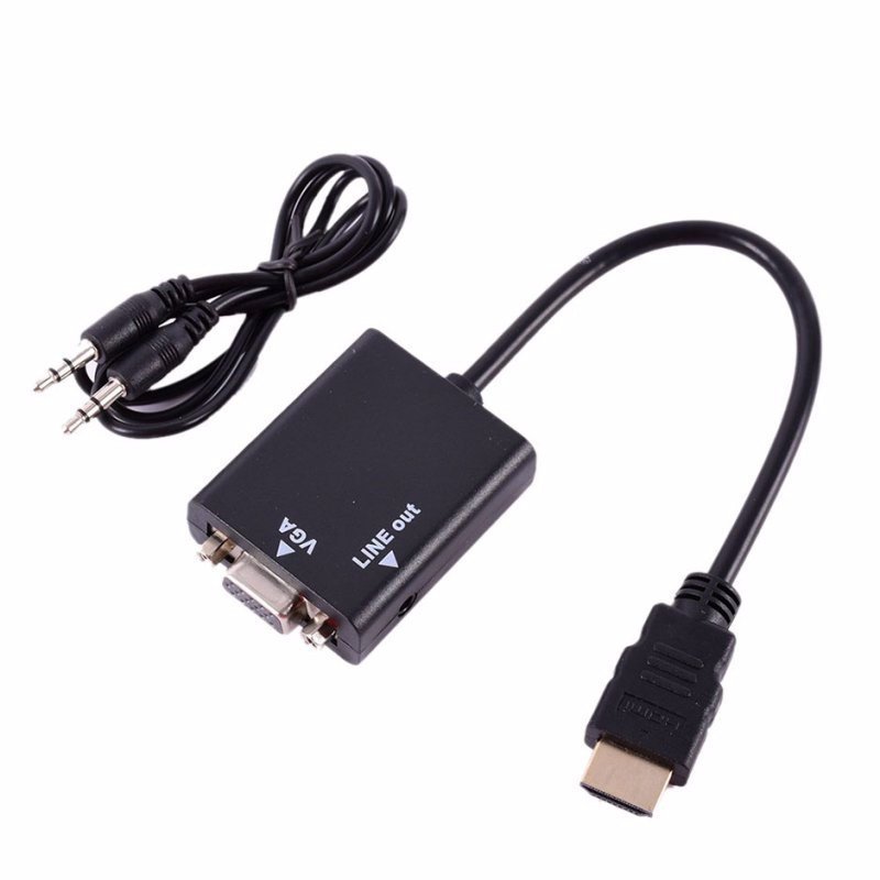 视频转接头 笔记本/机顶盒连接电脑显示器 HDMI转VGA