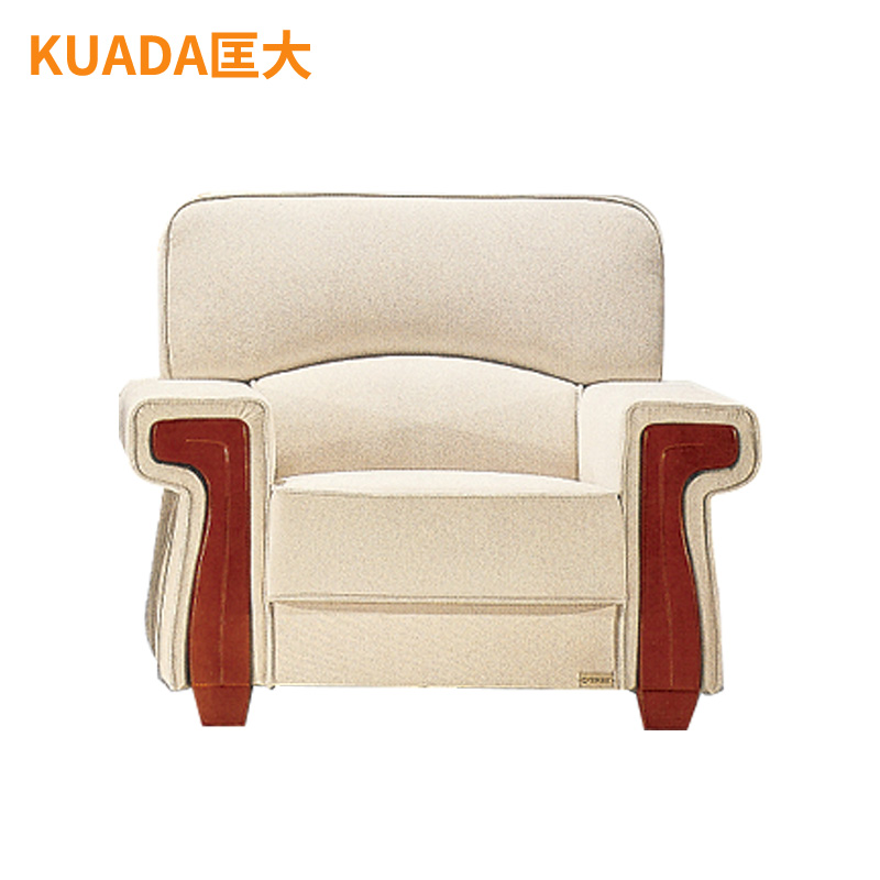 匡大 办公沙发布艺接待沙发 贵宾沙发 单人沙发高清大图