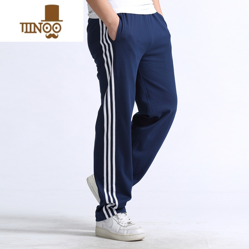 YANXU男士运动裤休闲裤直筒夏季薄款卫裤宽松男式棉质裤子夏天男生长裤高清大图