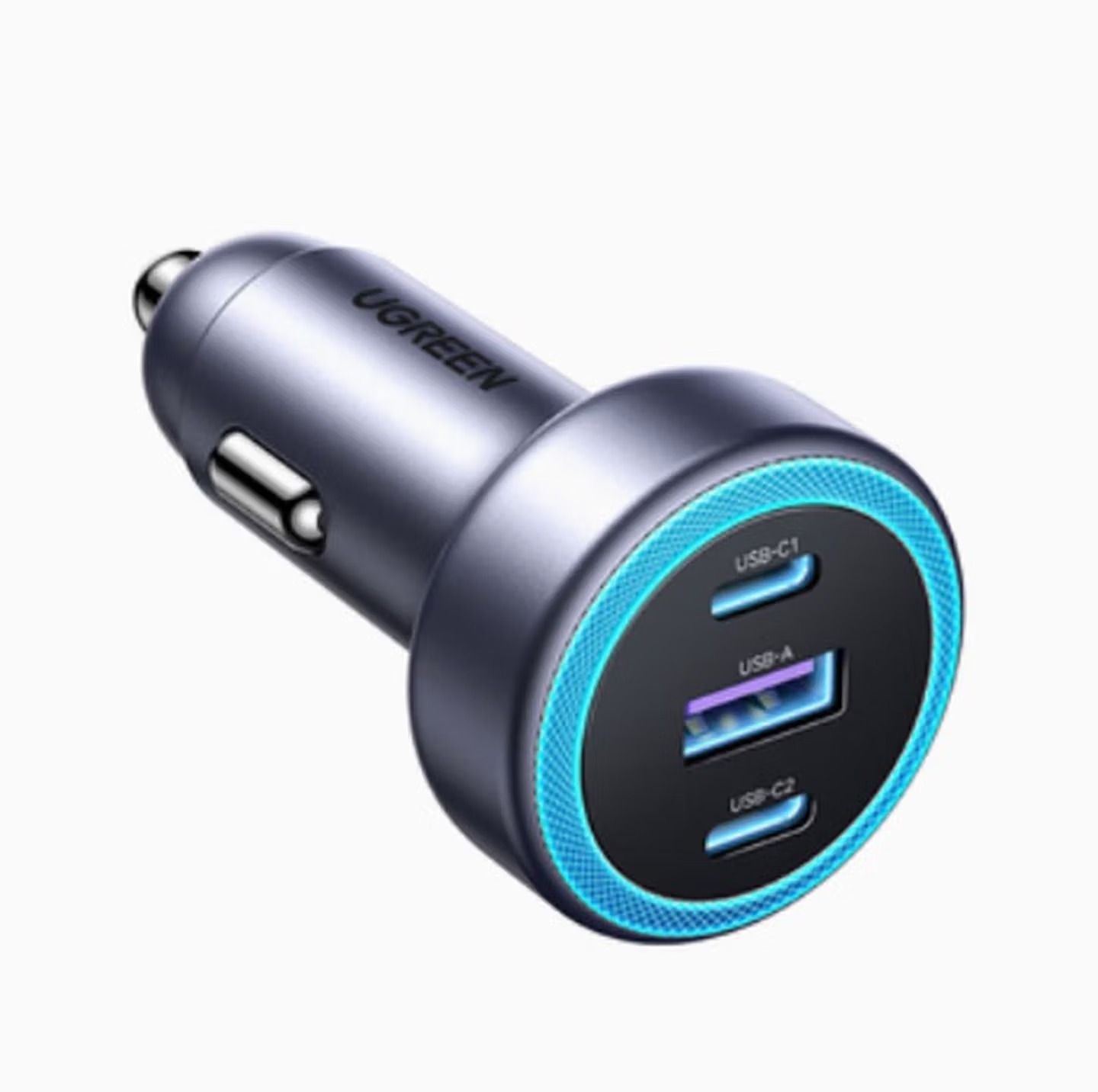 绿联车载充电器 汽车点烟器一拖三30W快充转换器插头2C1A快充 EC307 45843