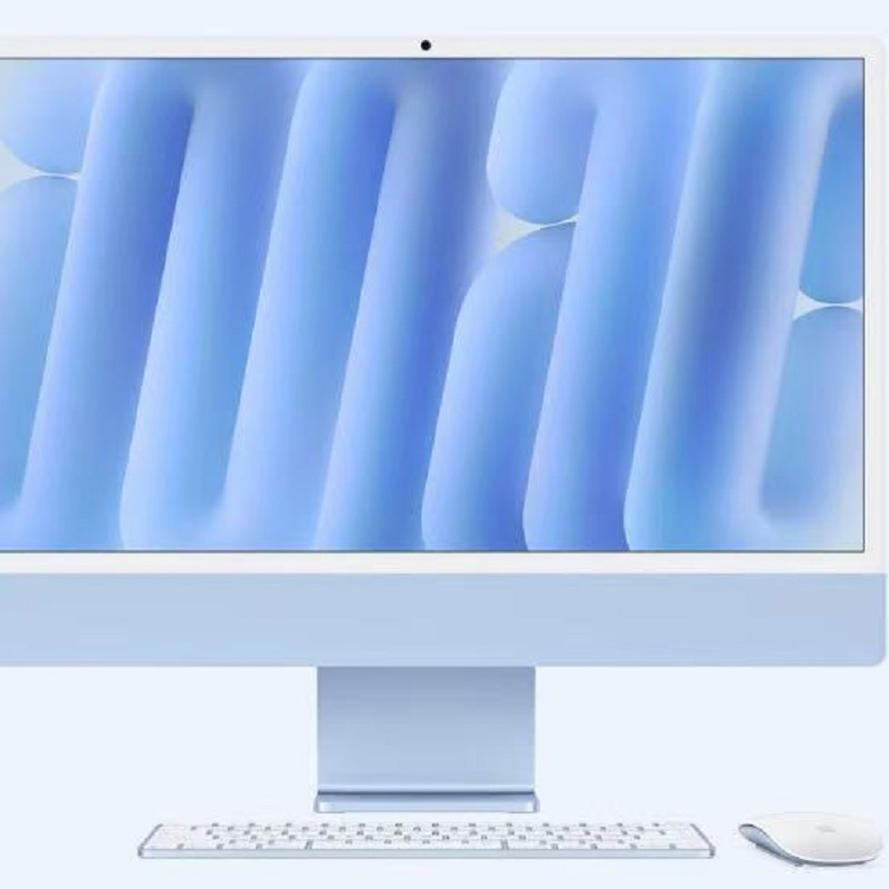 2024款Apple/ iMac 24英寸蓝色4.5K屏 M4(8+8核) 16G 256G一体式电脑 MWUF3CH/A(不支持国补,可开企业发票)