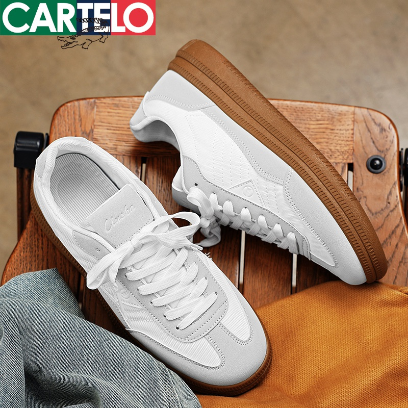 线下专柜同款卡帝乐鳄鱼cartelo新款百搭男鞋板鞋帆布鞋休闲鞋小白鞋