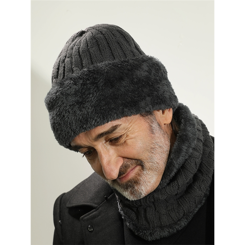 中老年人帽子男冬季加厚古达老人老头针织毛线帽爸爸爷爷秋冬护耳保暖