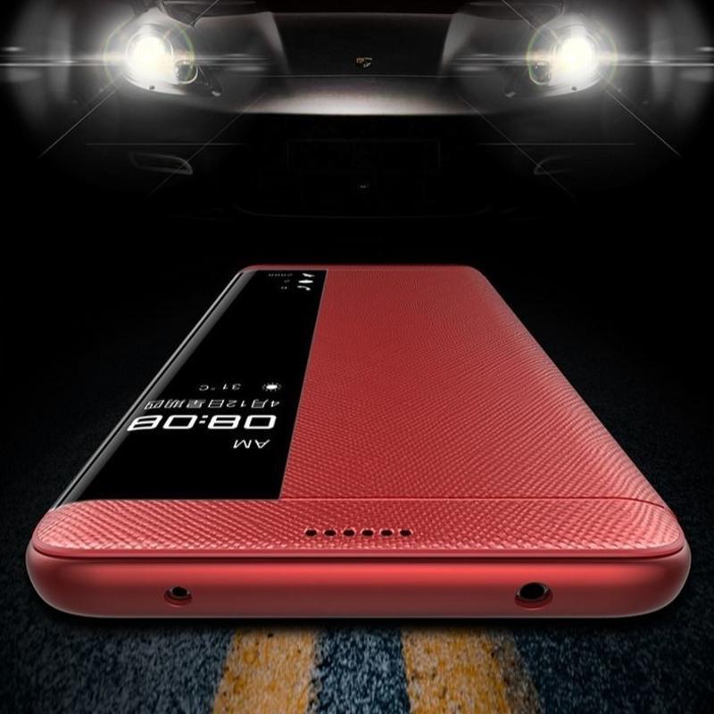 华为maters保时捷手机壳原装皮套maters智能翻盖真保护皮套全包尊贵黑