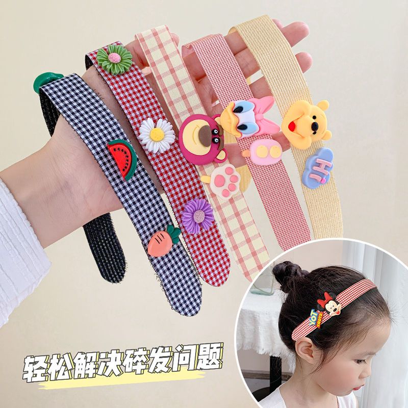 19#贝阙珠宫 夏天刘海贴儿童魔术贴发箍韩国发饰宝宝发带碎发神器女童发卡头饰