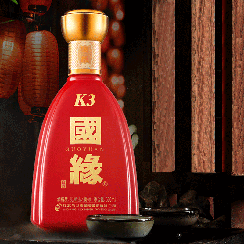 今世缘 白酒 国缘K3 浓香型 42度 500ml 单瓶装