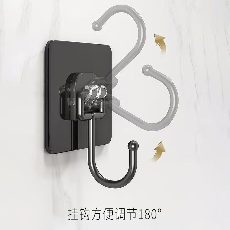 苏宁宜品 SNYP-GG2 强力承重挂钩贴免打孔粘钩无痕黑色/10个装高清大图
