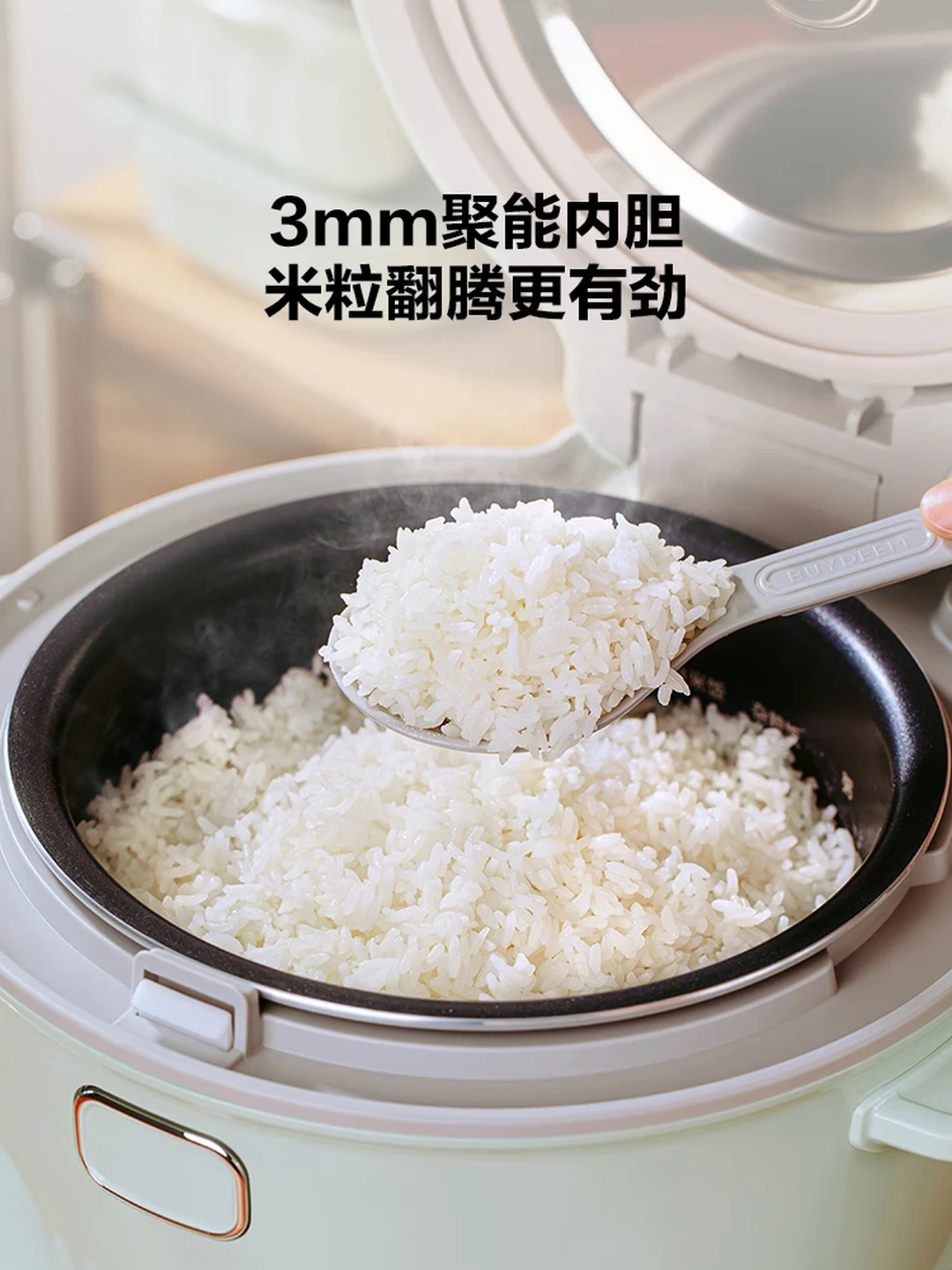 北鼎(BUYDEEM)RD5731/IH多功能分体电饭煲 3L 浅杉绿高清大图