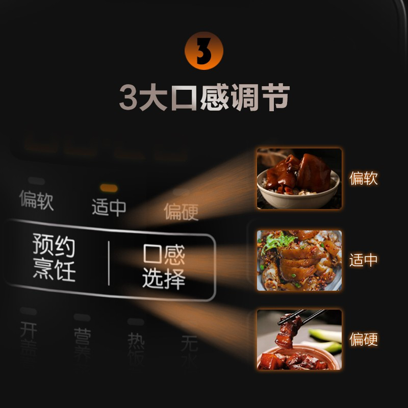 苏泊尔(SUPOR)电压力锅SY-60YC8010EQ 6L/升高压力锅双胆压力饭煲不粘锅底盘加热定时预约 功能5-8人
