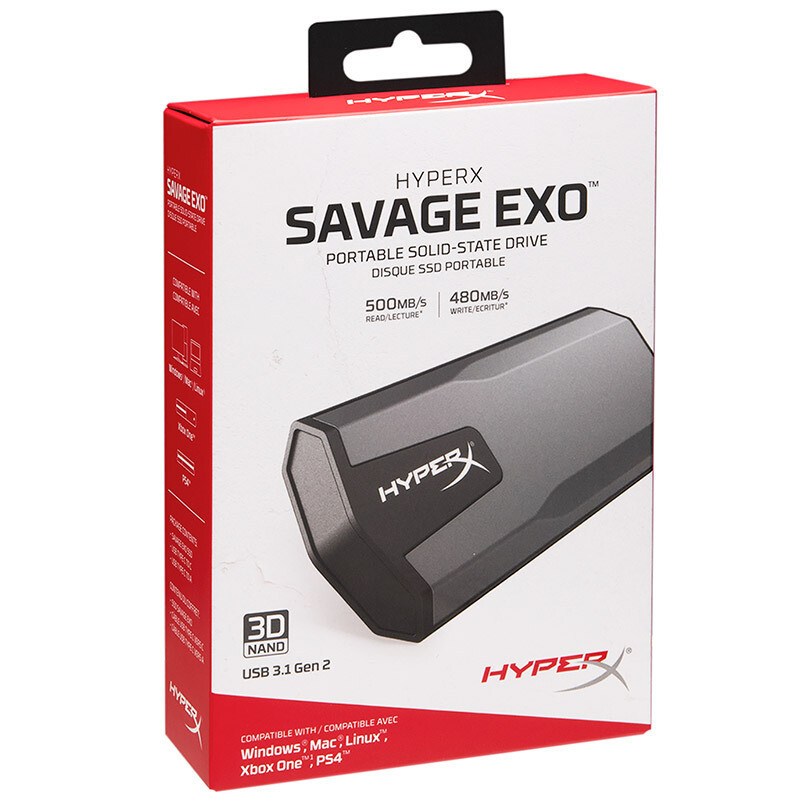 金士顿 Kingston 480GB USB3.1 移动硬盘 固态(PSSD) 刀锋系列 500MB/s 灰色 闪电传输