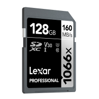 雷克沙(Lexar)128GB SD卡1066X高速U3 V30读160MB/s写120MB/s单反微单相机内存卡存储卡