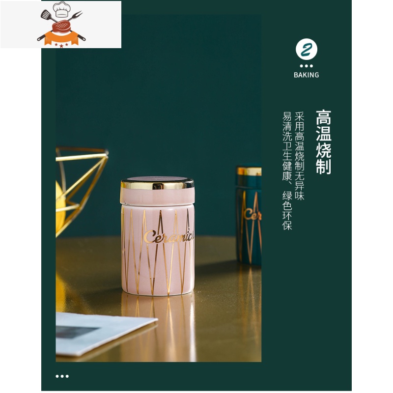家用精品酒店牙签罐白色骨瓷带盖牙签筒 敬平 墨绿色高清大图