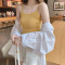 波迷娜(BOMINA)小吊带背心女2021春夏新款外穿内搭春夏百搭针织美背吊带背心外穿韩版打底内搭无袖修身显瘦上衣女潮
