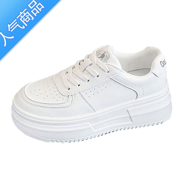 SUNTEK厚底小白鞋女2023春夏季新款舒适ins板鞋休闲鞋百搭小白鞋子女鞋图片