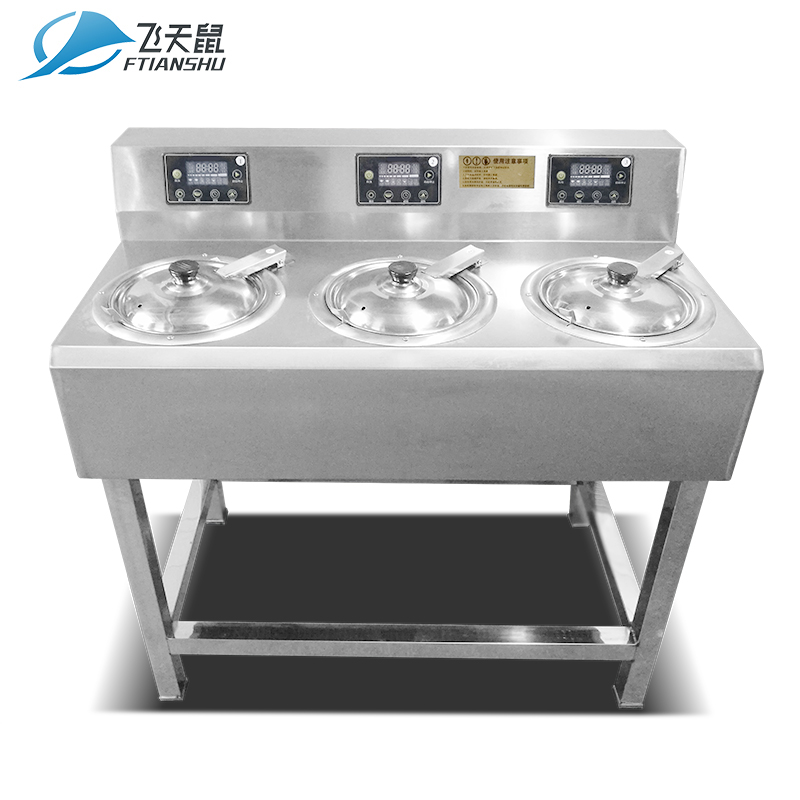 飞天鼠 煲仔饭机3头 商用煲仔饭机器 智能定时煲仔炉 锡纸专用砂锅 单层单排三头