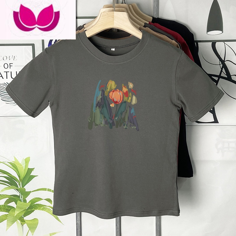 七斓2023新款欧洲站正肩短袖t恤女装夏季欧货小衫小个子洋气上衣