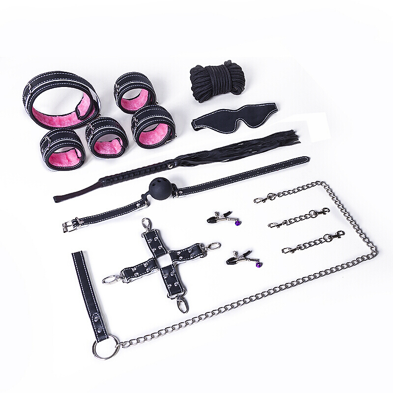 sm女用刑具 夫妻另类性爱玩具捆绑束缚绳手铐乳夹口塞球皮鞭调教用具