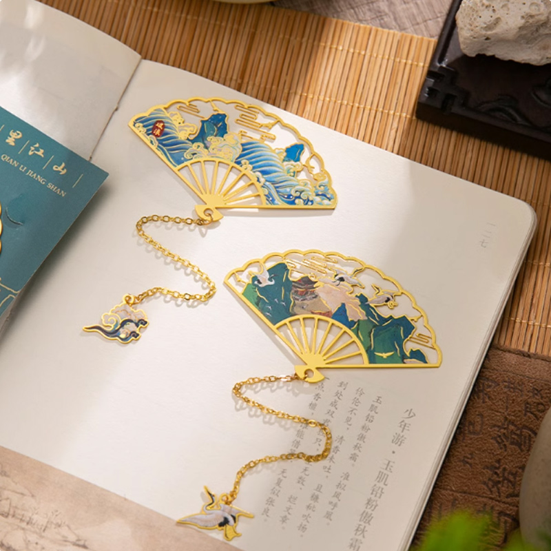 思唯美(sweet made) 中国风金属书签 青绿(十枚装)高清大图