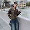 NEW LAKE美拉德咖色短款皮衣外套女春秋2024新款机车服小个子美式pu皮夹克
