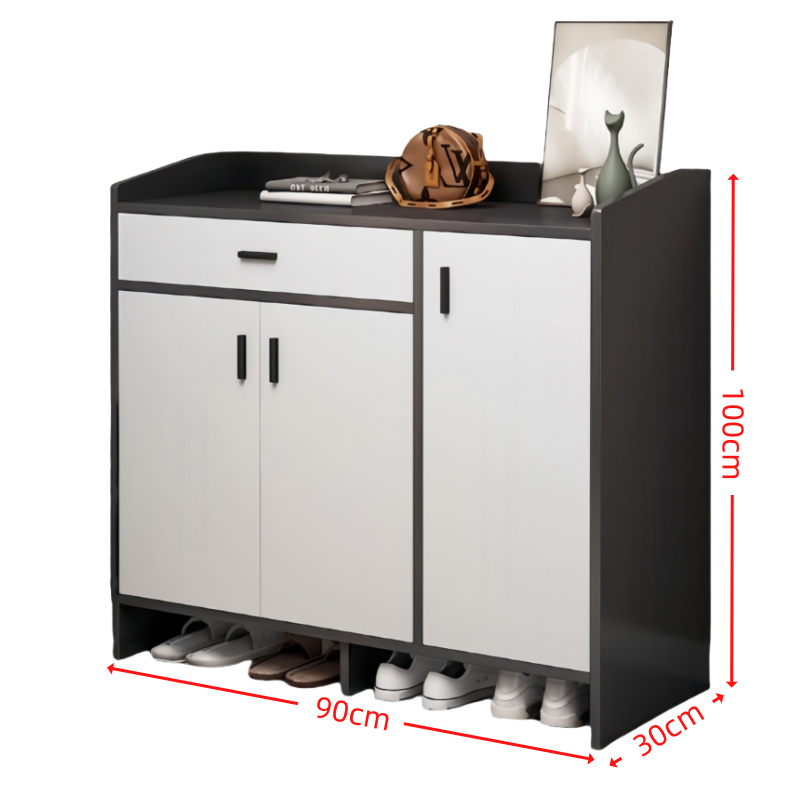 芙首泰鞋柜三门一抽900*300*1000mm个高清大图