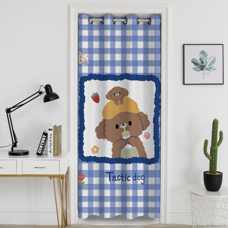 幸福派 门帘隔断帘免打孔家用卧室卫生间厨房柜子遮挡布帘子北欧风门帘布艺遮挡窗帘可爱卡通帘子家用卧室厨房卫生间夏季防蚊门帘 P18卡通 宽120*高200cm（门宽60-80cm）