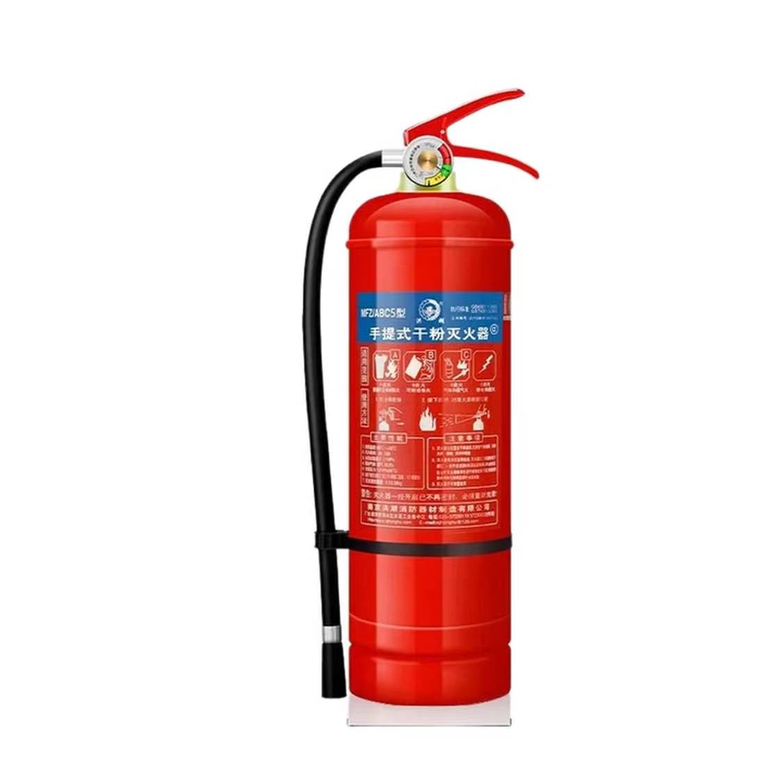 洪湖 手提式干粉灭火器 5KG 25新国标 消防器材气体机房精密仪器商用高清大图