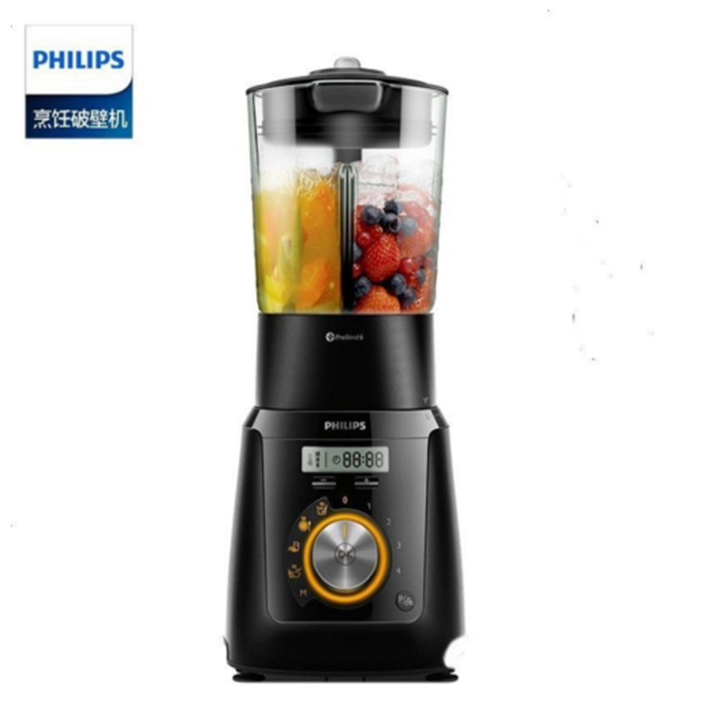 飞利浦(Philips) HR2099 加热破壁料理机 家用多功能榨汁 豆浆 搅拌辅食机 黑色高速电动榨汁搅拌做辅食破冰
