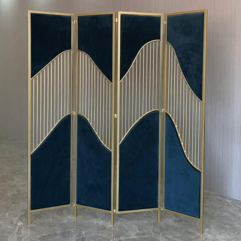 BONJEAN新中式屏风隔断客厅卧室酒店办公室简约现代折叠移动仿墙镂空折屏高清大图