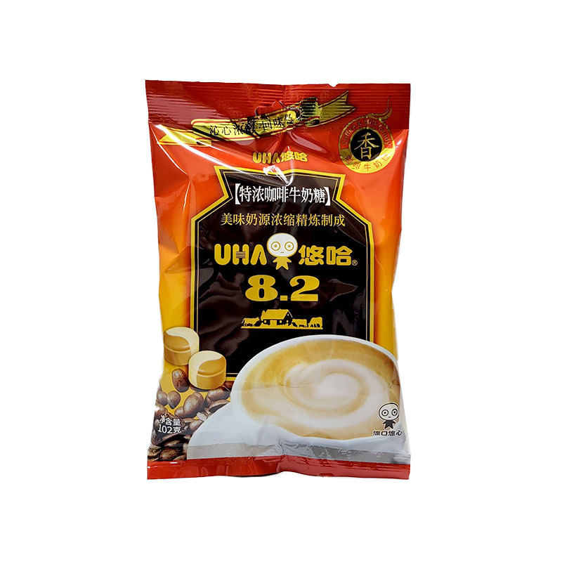 UHA悠哈奶糖特浓咖啡味牛奶糖婚庆结婚喜糖袋装102g糖果高清大图