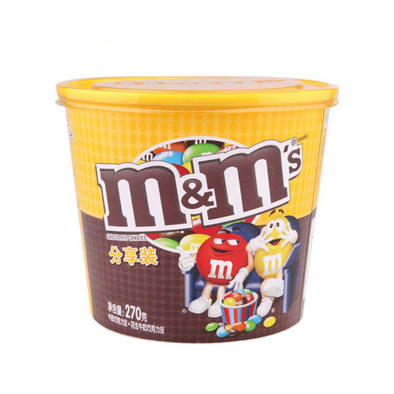 德芙m&m’s妙趣畅享花生牛奶巧克力豆混合碗装270g高清大图