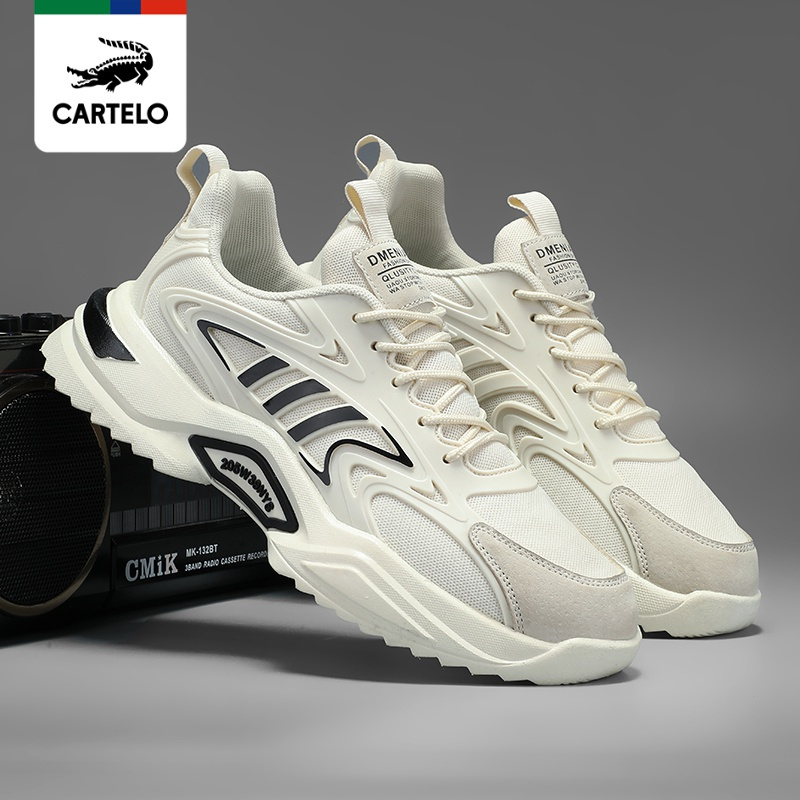 线下专柜同款卡帝乐鳄鱼cartelo新款厚底老爹鞋休闲鞋潮流男士时尚