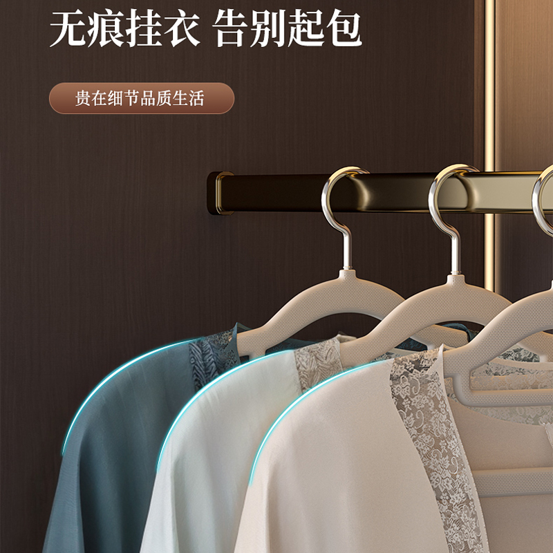 加厚衣架家用挂衣无痕衣服挂架晾衣防肩角滑不起包衣撑子加粗衣挂高清大图