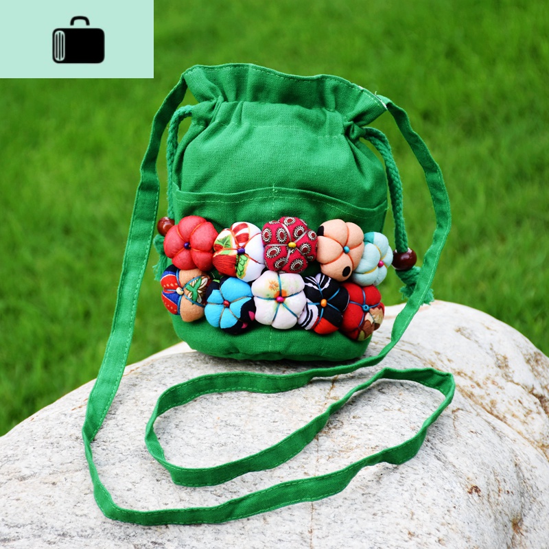 云南民族风手工可爱南瓜包小包包女休闲零钱包拎包斜挎包NEW LAKE高清大图