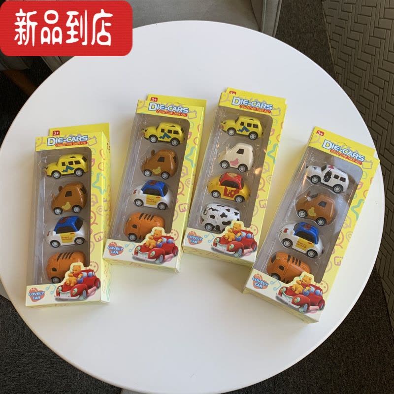 真智力Q版迷你儿童卡通动物玩具车模型回力 !儿童卡通小汽车玩具图片