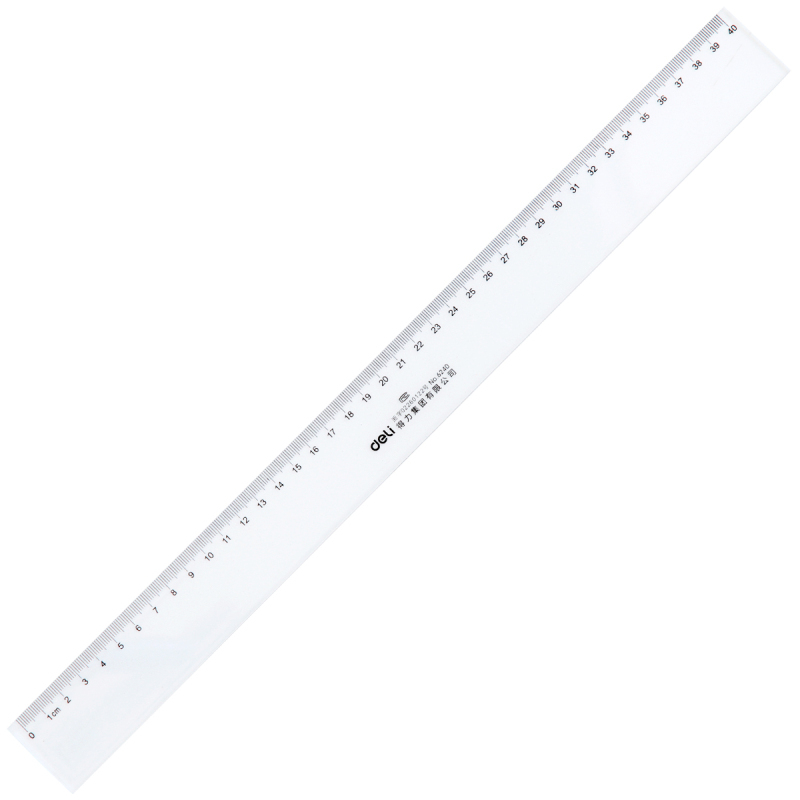 得力(deli) 塑料直尺学生尺子文具绘图 40cm 6240