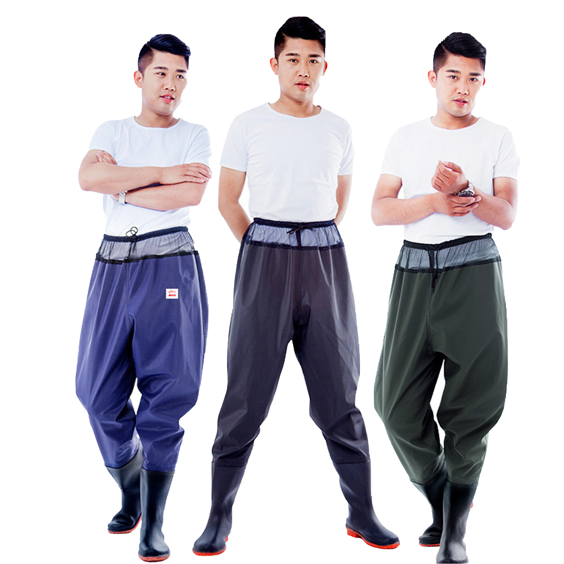 邦能之星下水裤半身防水雨裤抓鱼全身男女下海抓鱼防水裤N52192 下水库 40