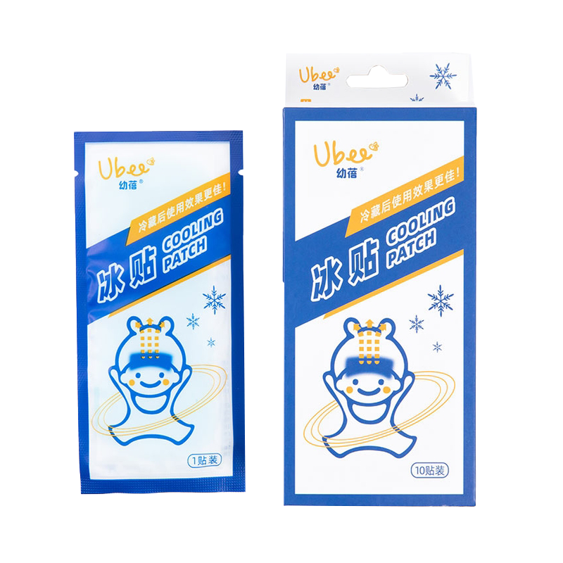Ubee幼蓓物理降温防暑退热散热冰贴婴幼儿童成人可用冰清凉提神弱酸亲肤10贴 乐友 X62YR0009Y